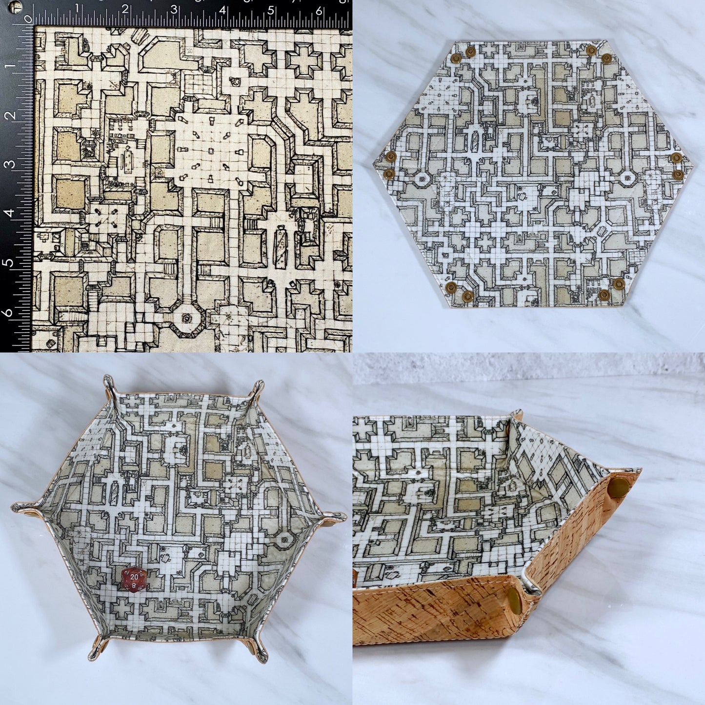 Dungeon Map Hex Snap Dice Tray