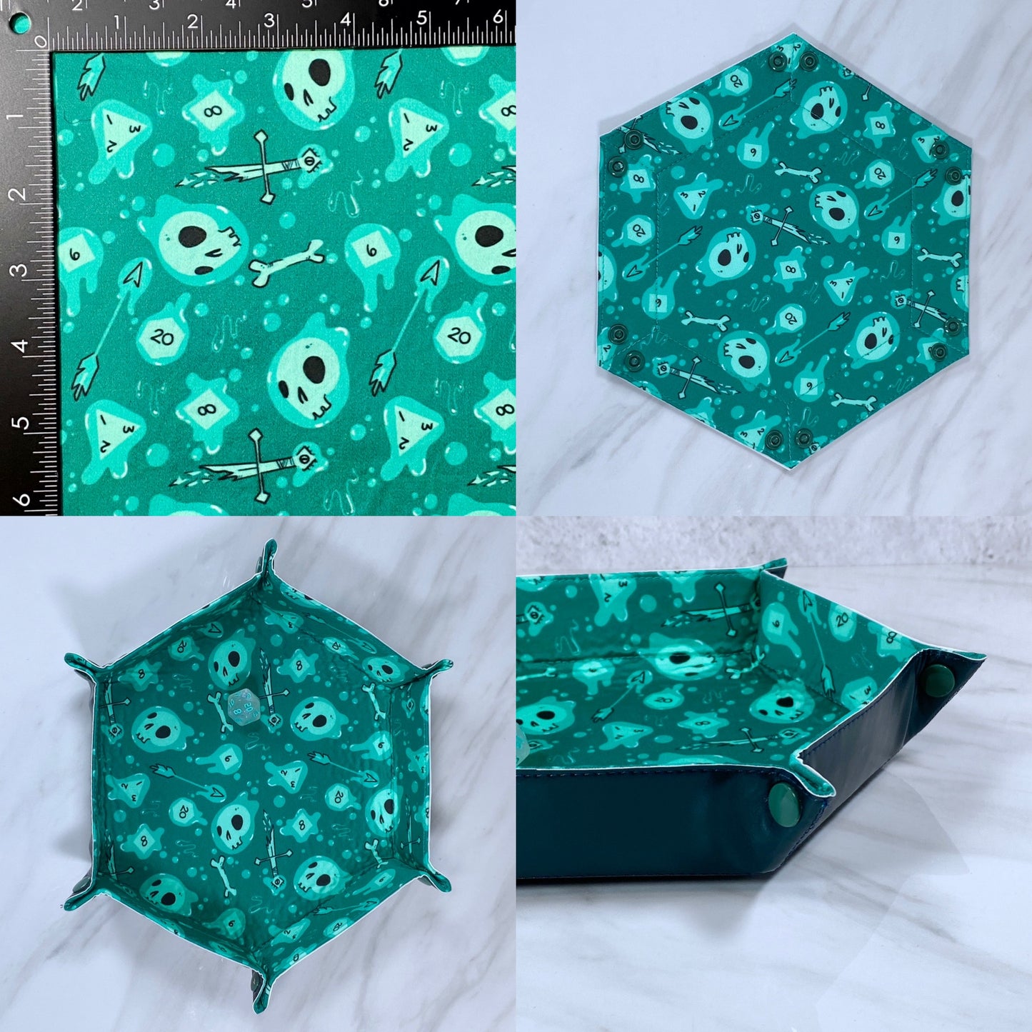 Gelatinous Cube Hex Snap Dice Tray