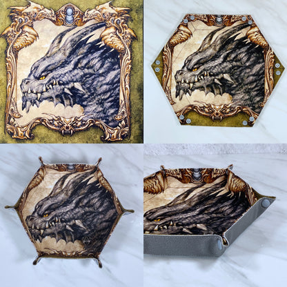 Dragon Bust Hex Snap Dice Tray