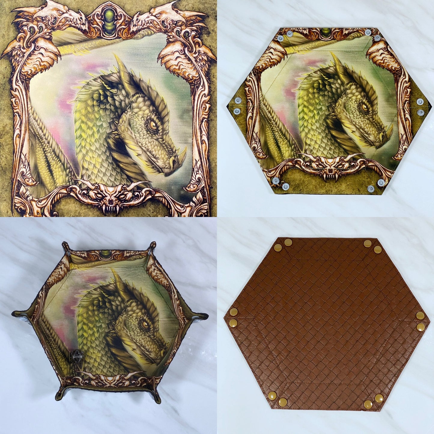 Dragon Bust Hex Snap Dice Tray