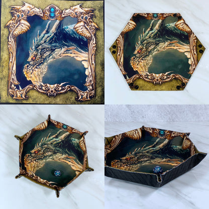 Dragon Bust Hex Snap Dice Tray