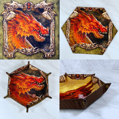 Dragon Bust Hex Snap Dice Tray