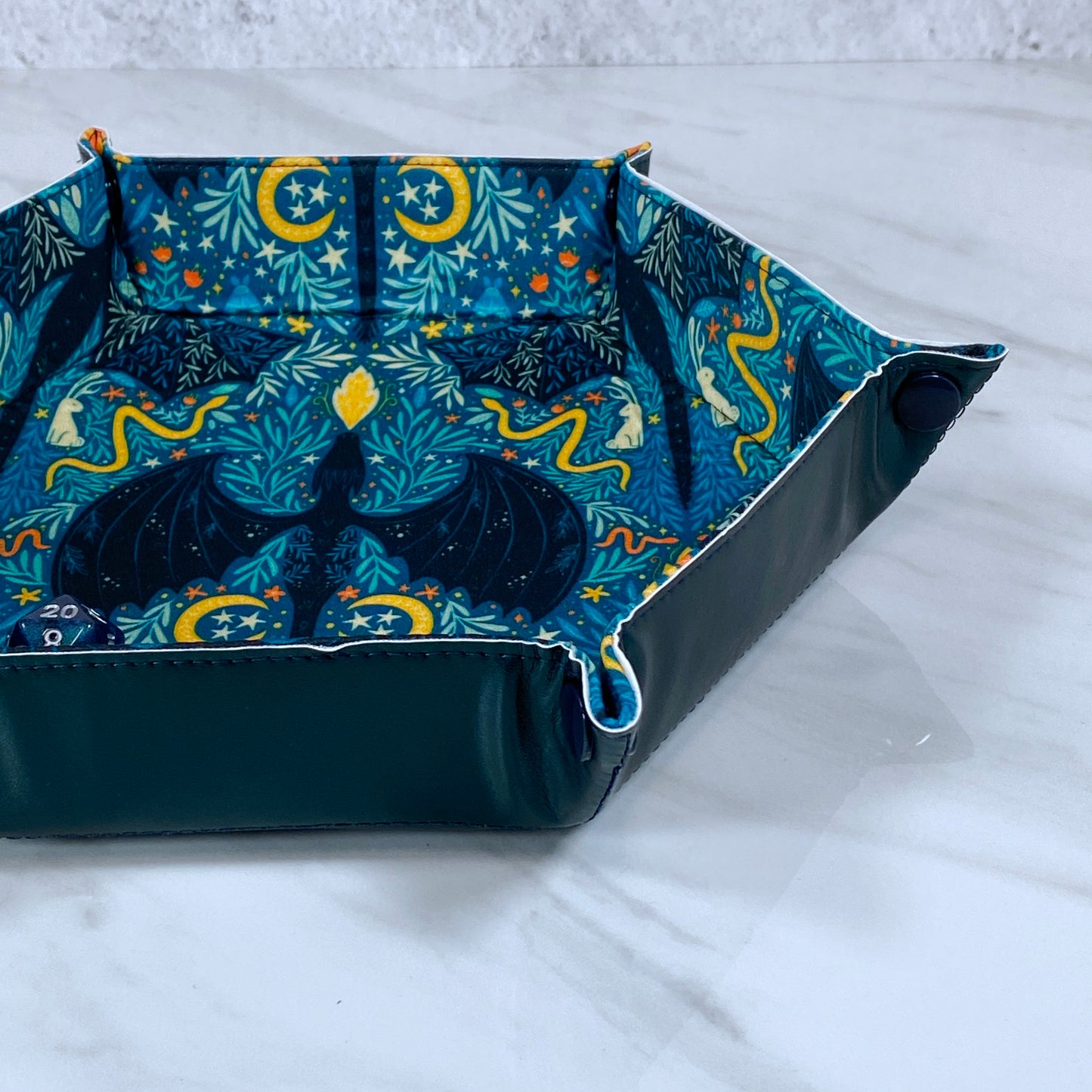 Folk Dragon Hex Snap Dice Tray