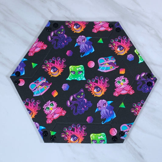 Cute Monsters Hex Snap Dice Tray