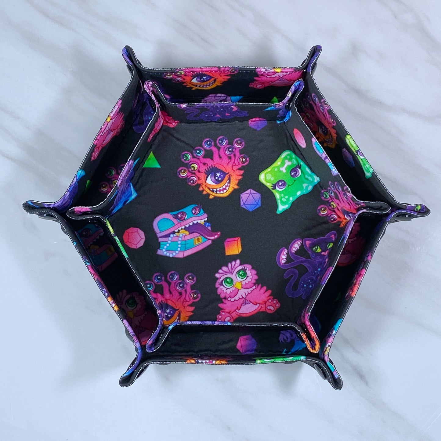 Cute Monsters Hex Snap Dice Tray