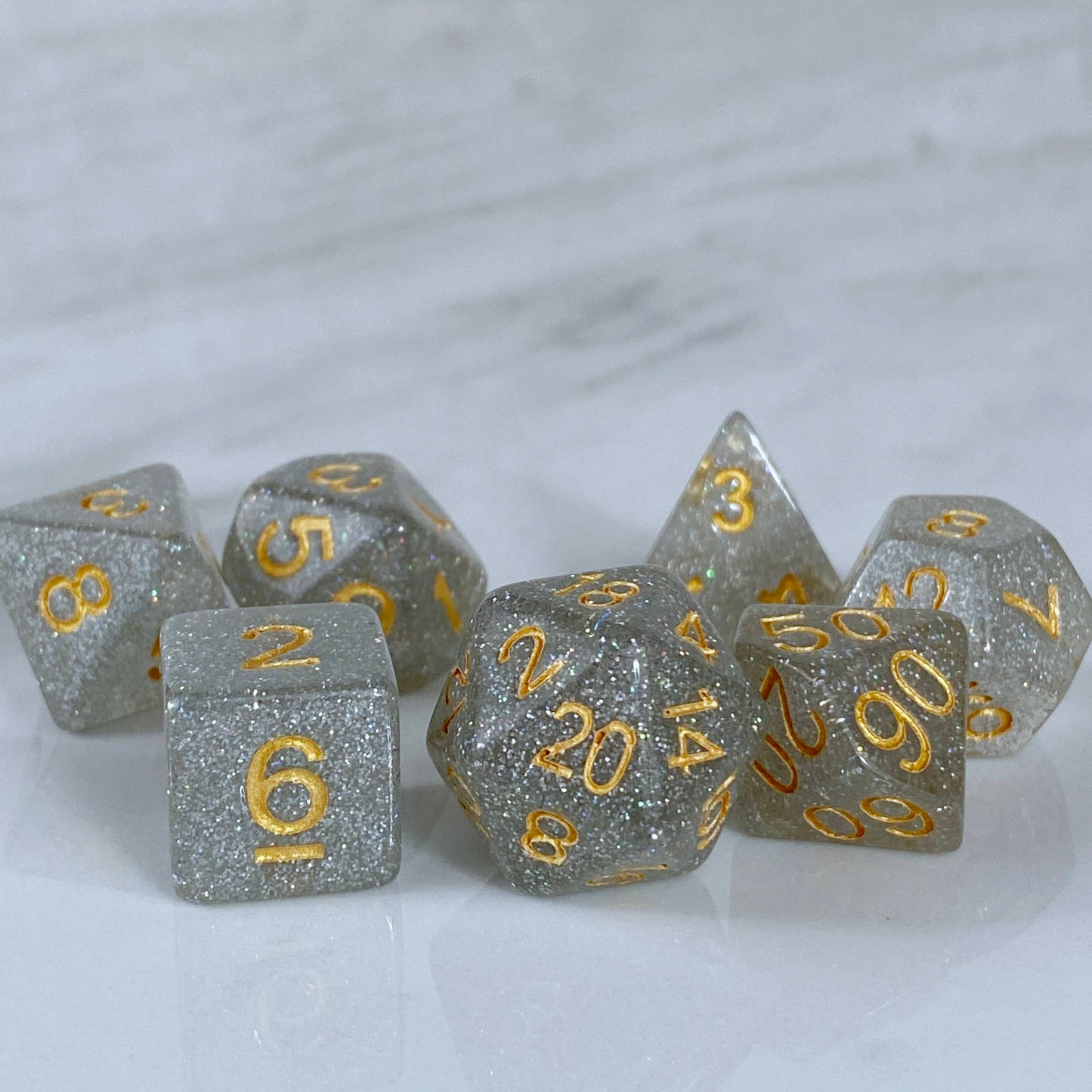 Pixie Dust Silver Dice