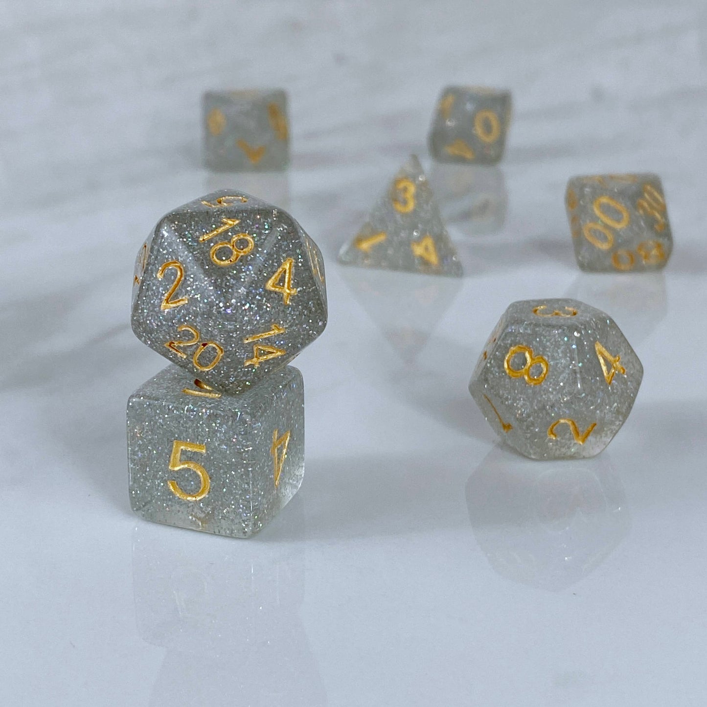 Pixie Dust Silver Dice