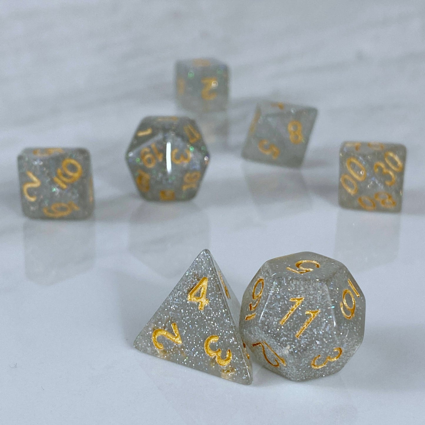 Pixie Dust Silver Dice