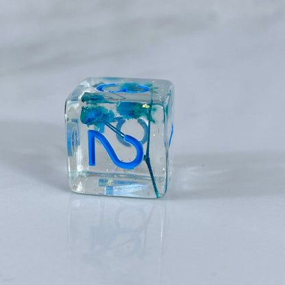 Blue Flora Dice