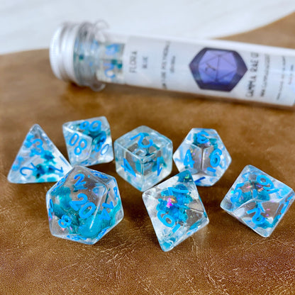 Blue Flora Dice