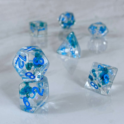 Blue Flora Dice