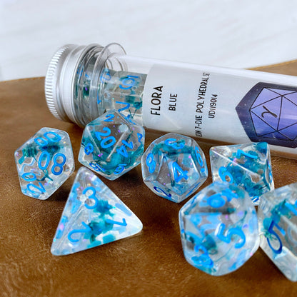 Blue Flora Dice