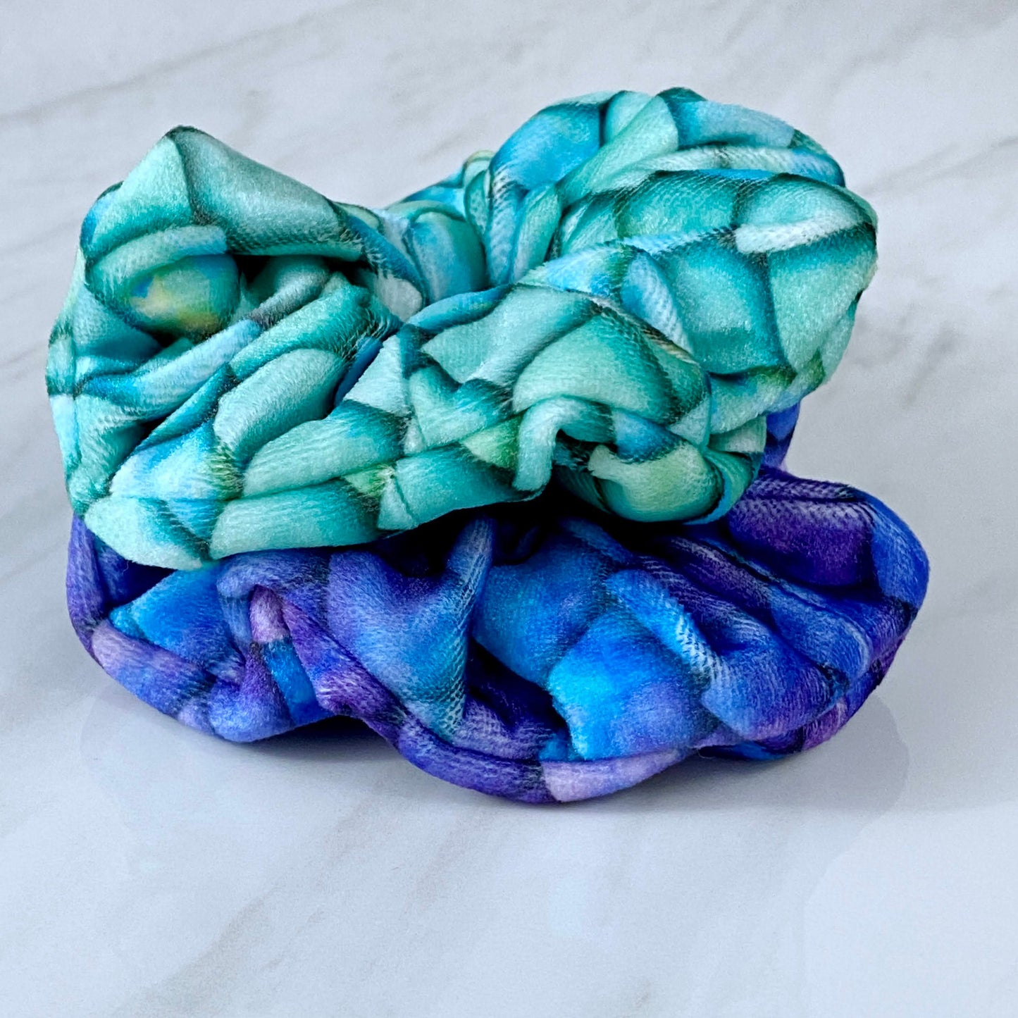 Velvet Dragon Scale Mimic Scrunchie