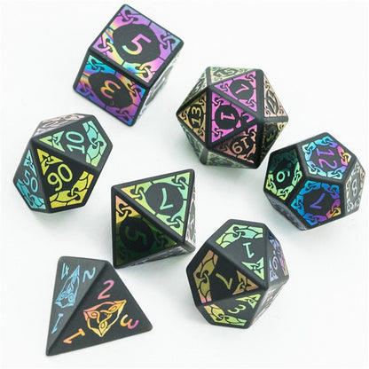 Obsidian with Rainbow Foil Dice