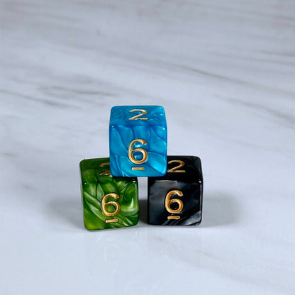 Fundamentals Black Marble Dice