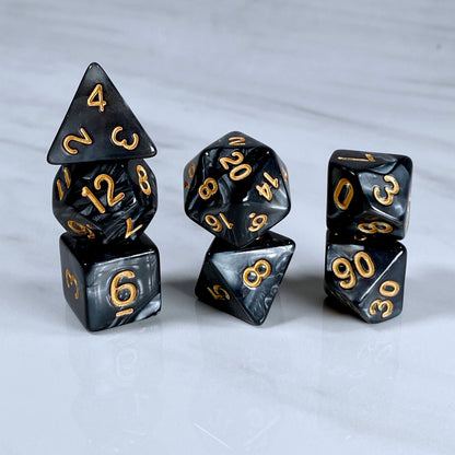 Fundamentals Black Marble Dice