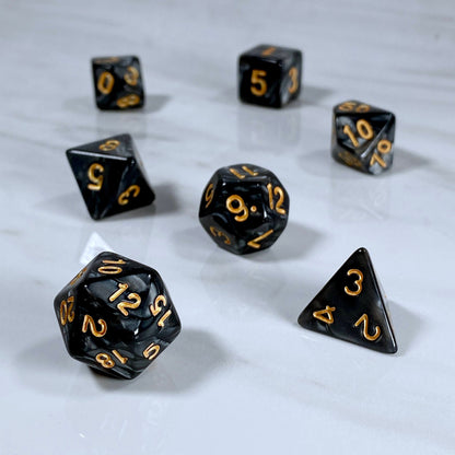 Fundamentals Black Marble Dice