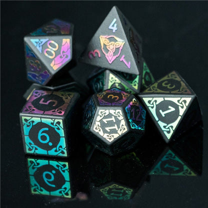 Obsidian with Rainbow Foil Dice