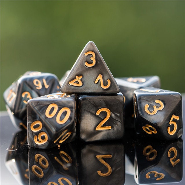 Fundamentals Black Marble Dice