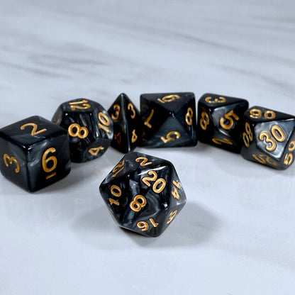 Fundamentals Black Marble Dice